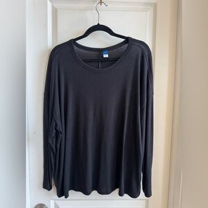 Old navy black scoop neck long sleeve XL